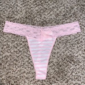 Victoria’s Secret Cotton Lingerie Lace Waist Thong